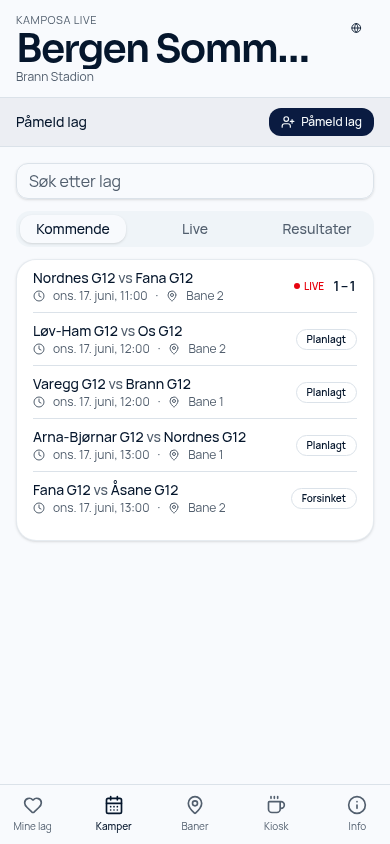Kamposa mobil – kampliste for laglederen
